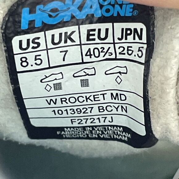 Hoka One One Rocket MD Womens 8.5 Athletic Track Running Shoes Spikes White - Picture 10 of 10